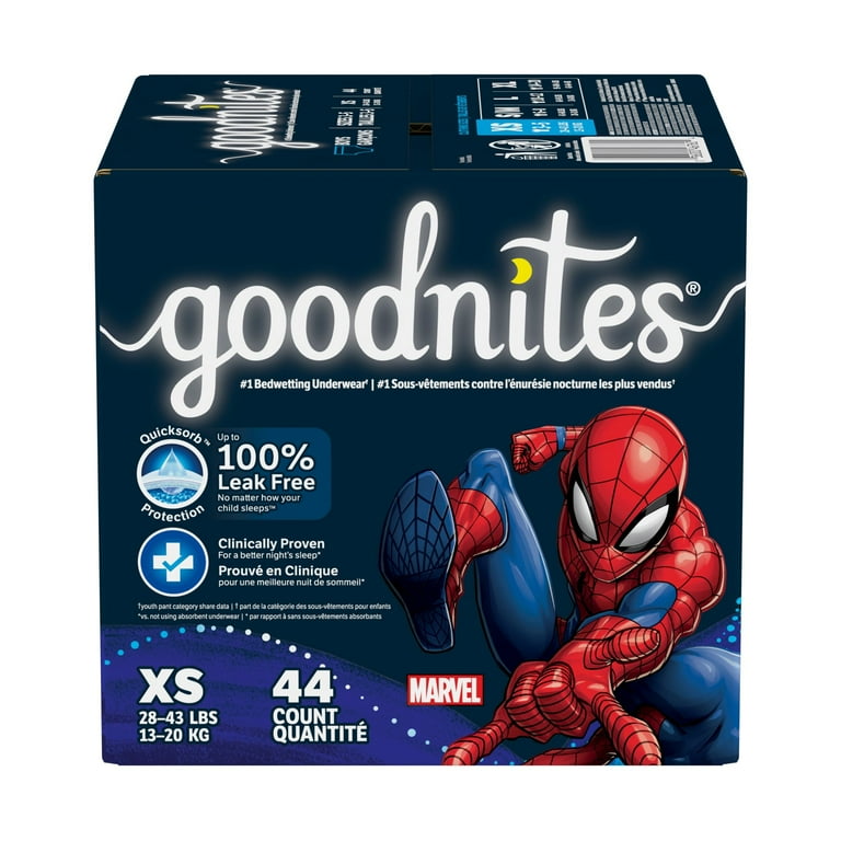 新しいブランド Bedwetting Goodnites Underwear 44 lbs), (28-43 XS Boys, for おむつ用品