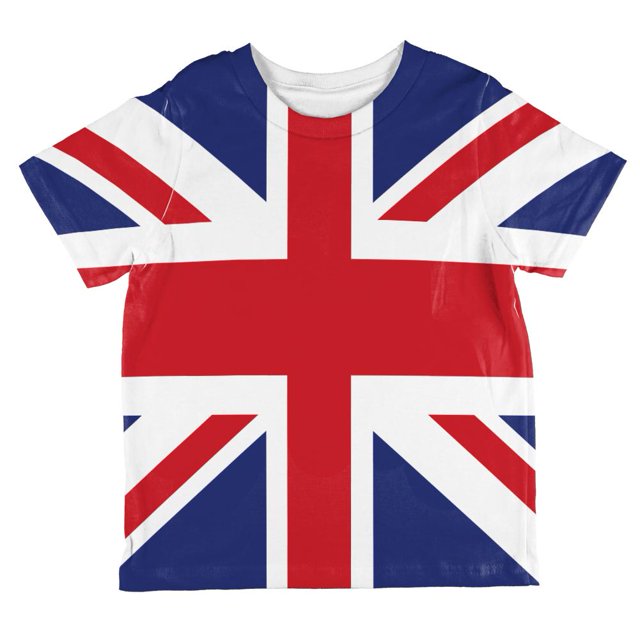 British Flag Union Jack All Over Toddler T Shirt