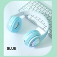 thumbnail image 5 of RBCKVXZ Bluetooth Headphone with Cool RGB Light, Foldable Lightweight Wireless Over Ear Headphone, HiFi Stereo Audio for Travel, Cellphone Laptop PC, 5 of 7