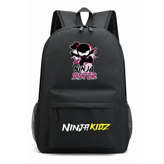 Ninja Kidz Backpack for School & Travel Cartoon Action Characters Bookbag Lightweight Design with Pockets for Students, Day Trips, and Birthday Gifts