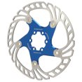 thumbnail image 1 of Bike Floating Disc Brake Rotor, Blue 6 Bolts Bike Disc Brake Rotor Increase Hollow Design  for Replacement 160mm / 6.3in,180mm / 7.09in,203mm / 7.99in, 1 of 7
