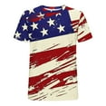 thumbnail image 4 of FAFWYP Mens Big & Tall 3D American Flag Print T-Shirt Independence Day Shirt for Men 4th of July Tops Patriotic Summer Short Sleeve Tees, 4 of 5