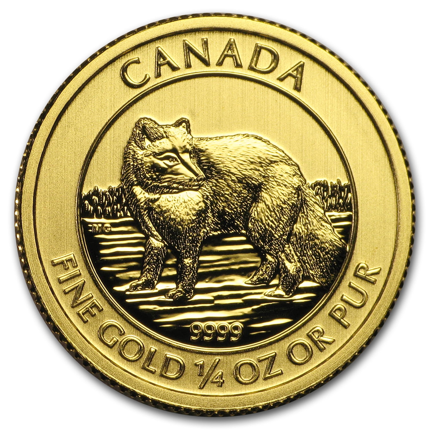 Royal Canadian Mint 14 Canada 1 4 Oz Gold Wolf Bu Walmart Com Walmart Com