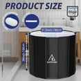 thumbnail image 3 of Portable Bathtub for Adults, Easy to Assemble Collapsible Bathtub （31.5"L x 26"）, Suitable for Travel, Camping and Outdoor Activities (Black, L), 3 of 10