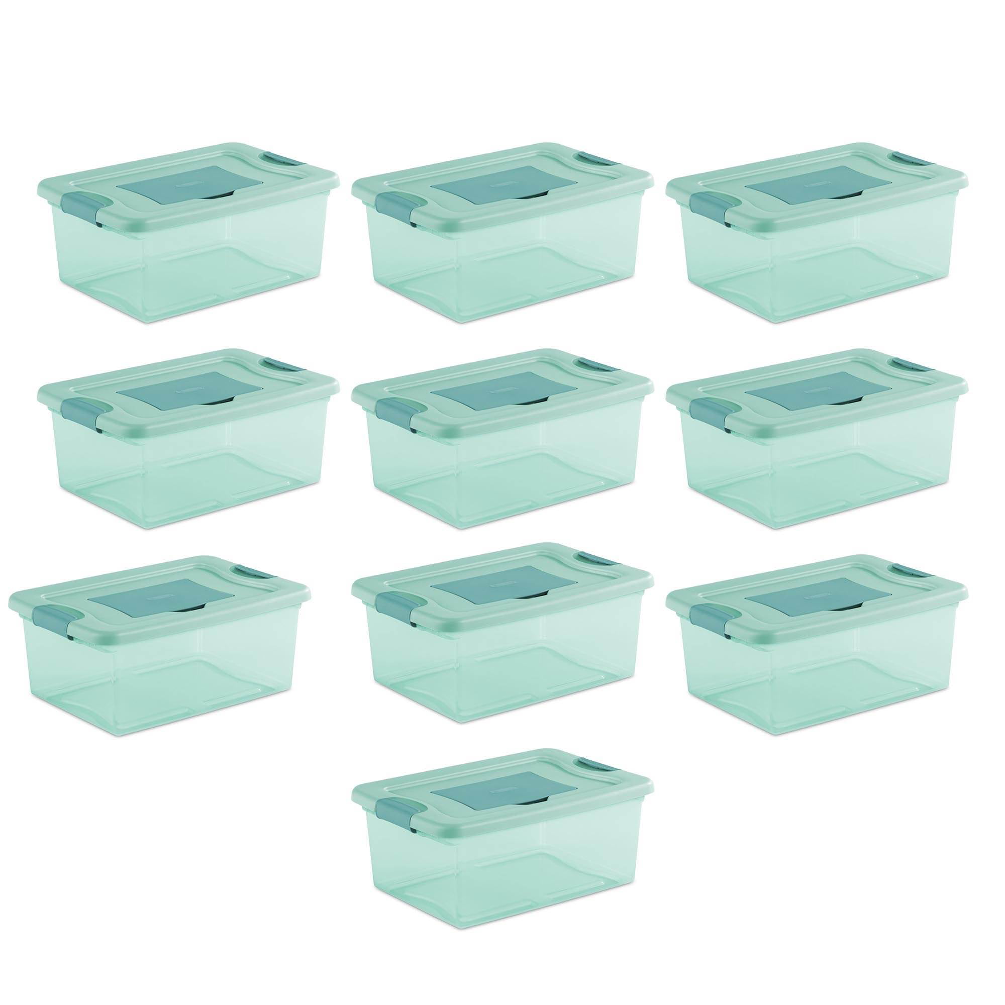 Sterilite 15 Quart Fresh Scent Stackable Shoe Storage Box Container 20 Pack