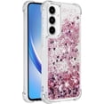 thumbnail image 3 of Case for Samsung Galaxy A35 5G Case Glitter Liquid Cute Clear Phone Case Floating Quicksand Shockproof Protective Bumper Soft TPU Case for Samsung Galaxy A35 5G Love Rose YB, 3 of 7