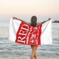 thumbnail image 3 of Toalla de playa de microfibra con texto "Recuerde a todos" de Red Friday, para desfiles, natación, yoga, mujeres y hombres, 3 of 4