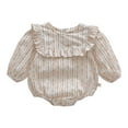 thumbnail image 1 of YOUSNH Body à Manches Longues à Fleurs pour Filles, Orange 0-3 Mois, 1 of 9