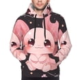 thumbnail image 4 of KLL Chibi Axolotl Sakura Fantasy Print Mens Hoodie Long Sleeve Casual Pullover Hooded Sweatshirt Fashion Drawstring Hoodies with Pocket-XX-Large, 4 of 6