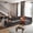 Gray (Plush Corduroy), variant on Toject 130" Modular Sectional Sofa Couch, Convertible U Shaped Minimalist Couches with Ottomans, Cloud Plush Corduroy 5 Seater Deep Couch Set for Living Room, Bedroom(Black)