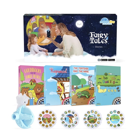 Miniproyector Moonlite Storytime con 4 historias de cuentos de hadas