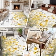 thumbnail image 5 of Large Area Rugs for Living Room Bedroom, Spring Yellow Floral 8'x10' Rug Washable Carpet Runner Indoor Outdoor, Farmhouse Country Flower Butterflies Non Slip Floor Mats Rug for Kitchen, Patio, 5 of 8