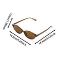 thumbnail image 2 of Retro Oval Sunglasses for Women Chic Cat Eye 90s Sunnies Y2K Trendy Narrow Shades Lightweight Frame UV Protection Designer Square Small Rectangle Sun Glasses, 2 of 5