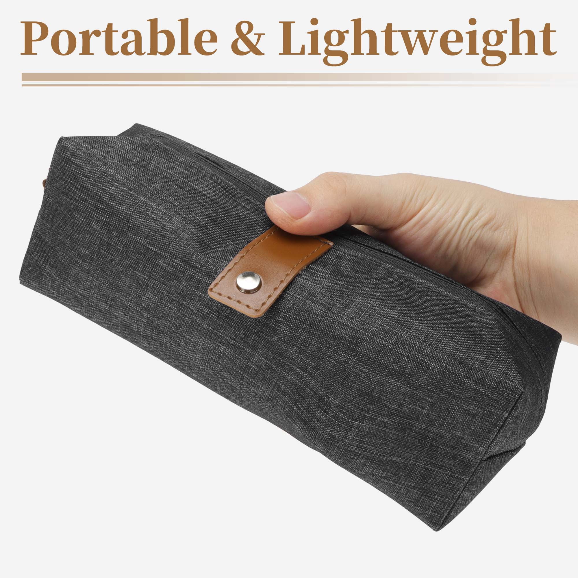 Unique Bargains Snowflake Oxford Style Pencil Pouch with Large Capacity Gray