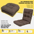 thumbnail image 6 of Outdoor Chair Cushions, Outdoor Cushions, Patio Chair Cushions, Indoor Full-Length Ties for Non-Slip Support, Premium Comfortable Thick Fiber, Set of 2 (Brown, 17x17 Inch), 6 of 14