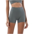 thumbnail image 2 of Dwaogom Women Workout Shorts Scrunch Butt Lifting Gym Shorts Seamless Yoga Biker Shorts Solid Color Elastic High Waist Lift The Hip Yoga Shorts Slim Pants, 2 of 3
