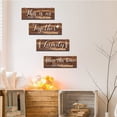 thumbnail image 5 of Farmhouse Wall Decor Rustic Wooden Wall Art Signs For Home Office Dining Room Decoration 11.8" x3.94" 4Pcs, 5 of 6