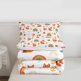 thumbnail image 5 of Erosebridal Orange Cute Fox Full Size Comforter Sets,Cartoon Rainbow Print Bedding Sets For Girls Kids 3-Piece, 5 of 7