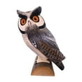 thumbnail image 2 of Estatua de de madera, escultura de Animal tallada a mano, figurita de pájaro coleccionable, adorno para el hogar, escritorio, dormitorio, soporte gris Soledad Escultura de estatuilla de búho, 2 of 7