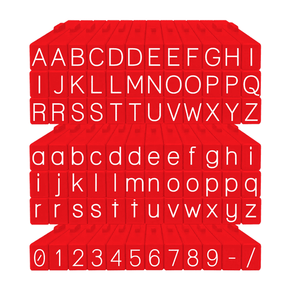 PEGZ Alphabet Stamps Clickable - Connectable Lovers Lane Font Uppercase, Lowercase & Numbers 84 Pc Medium Size