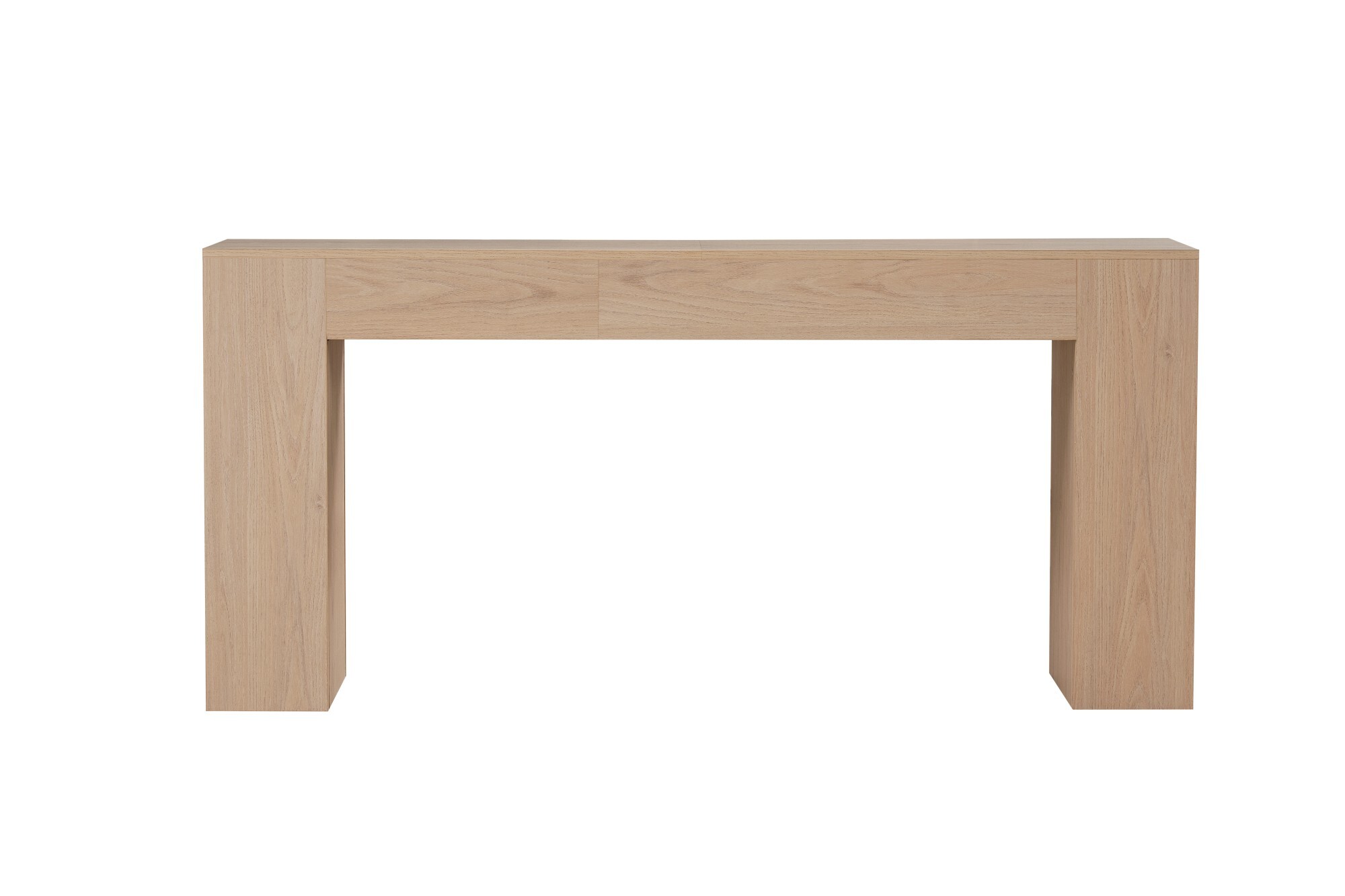AENKYO 63" Farmhouse Console Table, Extra Long Sofa Table for Entryway and Living Room, Rustic Wood Finish, Light Oak