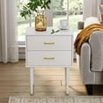 thumbnail image 6 of Smuxee White Nightstand with 2 Drawers Modern Bedside Table for Bedroom, Adult, 6 of 11