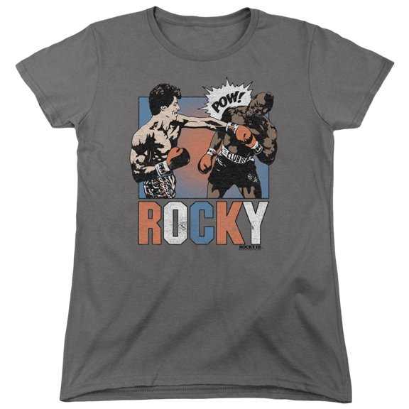 Rocky Rocky Pow Women's T-Shirt Charcoal