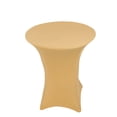 thumbnail image 3 of Efavormart Champagne Highboy Spandex Cocktail Table Cover, Fitted Stretch Tablecloth for 33"-36" Dia High Top Tables, 3 of 10