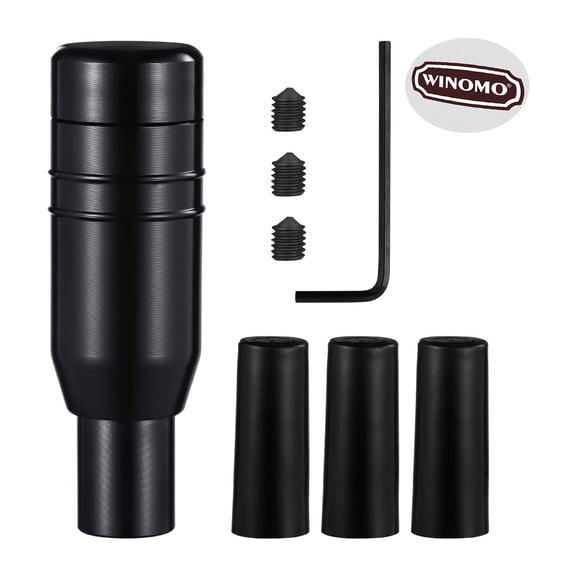 Raindrops WINOMO Aluminum Alloy Universal Automatic Transmission Car Gear Stick Knob Cover Universal Lever Gear Stick (Black)