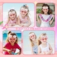 thumbnail image 2 of Kids Sunglasses for Girls, Mermaid Shells Round Flower UV Protection Sunglasses for Outdoor Beach Holiday Cute Eyewear Party Accessories, Age 3-12 Years, 2 of 7