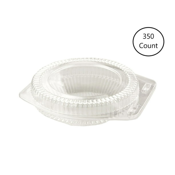 Detroit Forming OPS Plastic 6" Pie Container Clear, 2.125" Depth 350