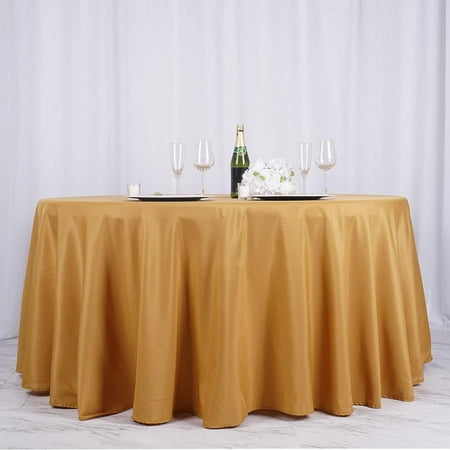 

TABLECLOTHSFACTORY 132 Inch Round Tablecloth - Linens Polyester Table Cloth Stain And Wrinkle Resistant Washable Table Cover For Wedding Party Banquet And Restaurant