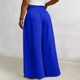 thumbnail image 4 of Garbnen XL-5XL Plus Size Palazzo Pants for Women Flowy High Waisted Wide Leg Pants Woman Summer Beach Travel Trouser Pants for Women, 4 of 4