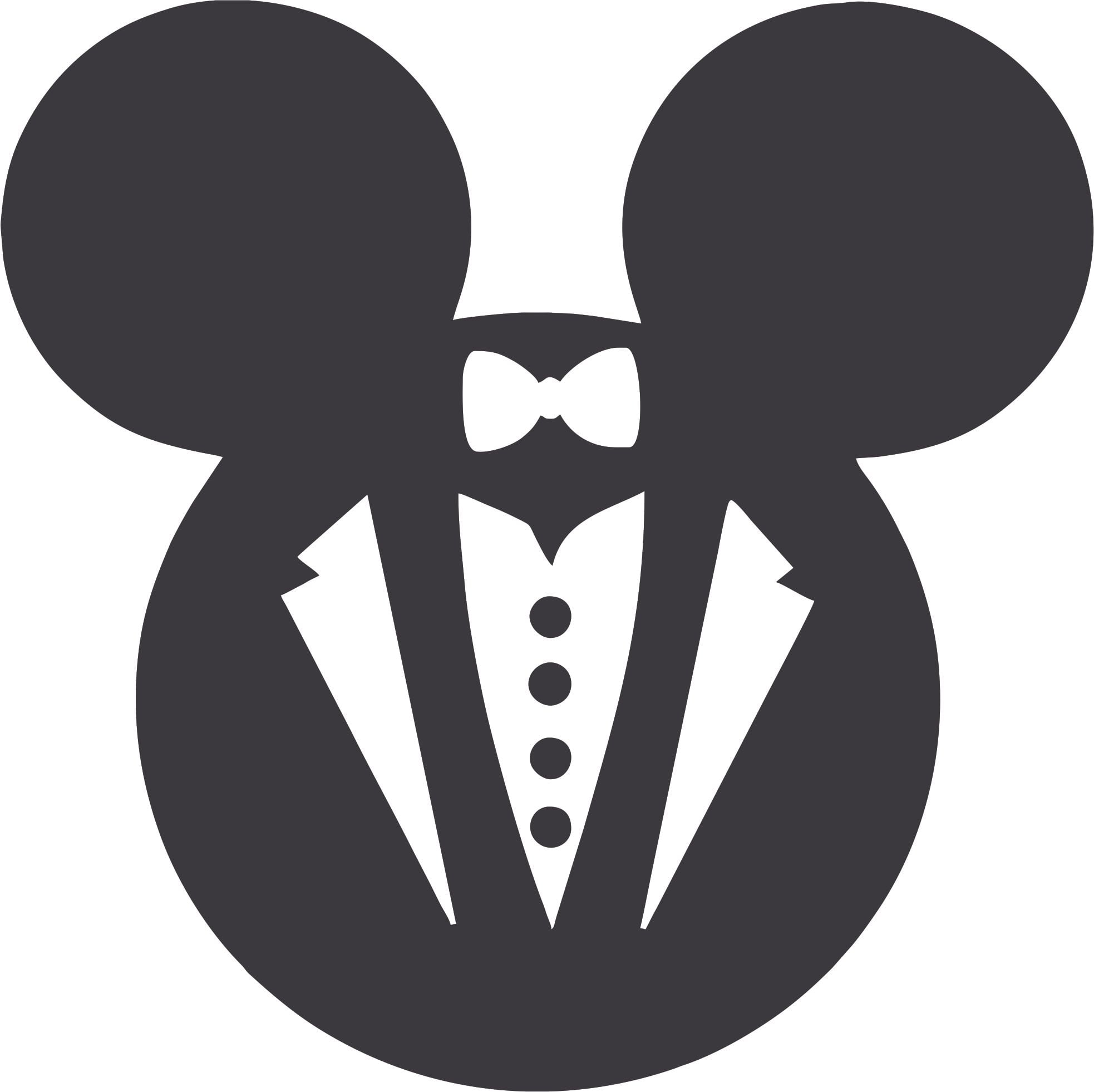 groom mickey mouse cartoon character art vinyl decors sticker design