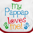 thumbnail image 4 of Inktastic My Pappap Loves Me Boys or Girls Baby Bib, 4 of 4