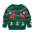 thumbnail image 2 of Chandail de Noël pour Garçon Fille Pull-Over Rennes Élan Chandails en Molleton Dessin Animé, 2 of 9