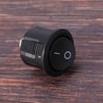 25 Pcs SPST Black Button On/Off Round Rocker Switch AC 6A/125V 3A/250V ...
