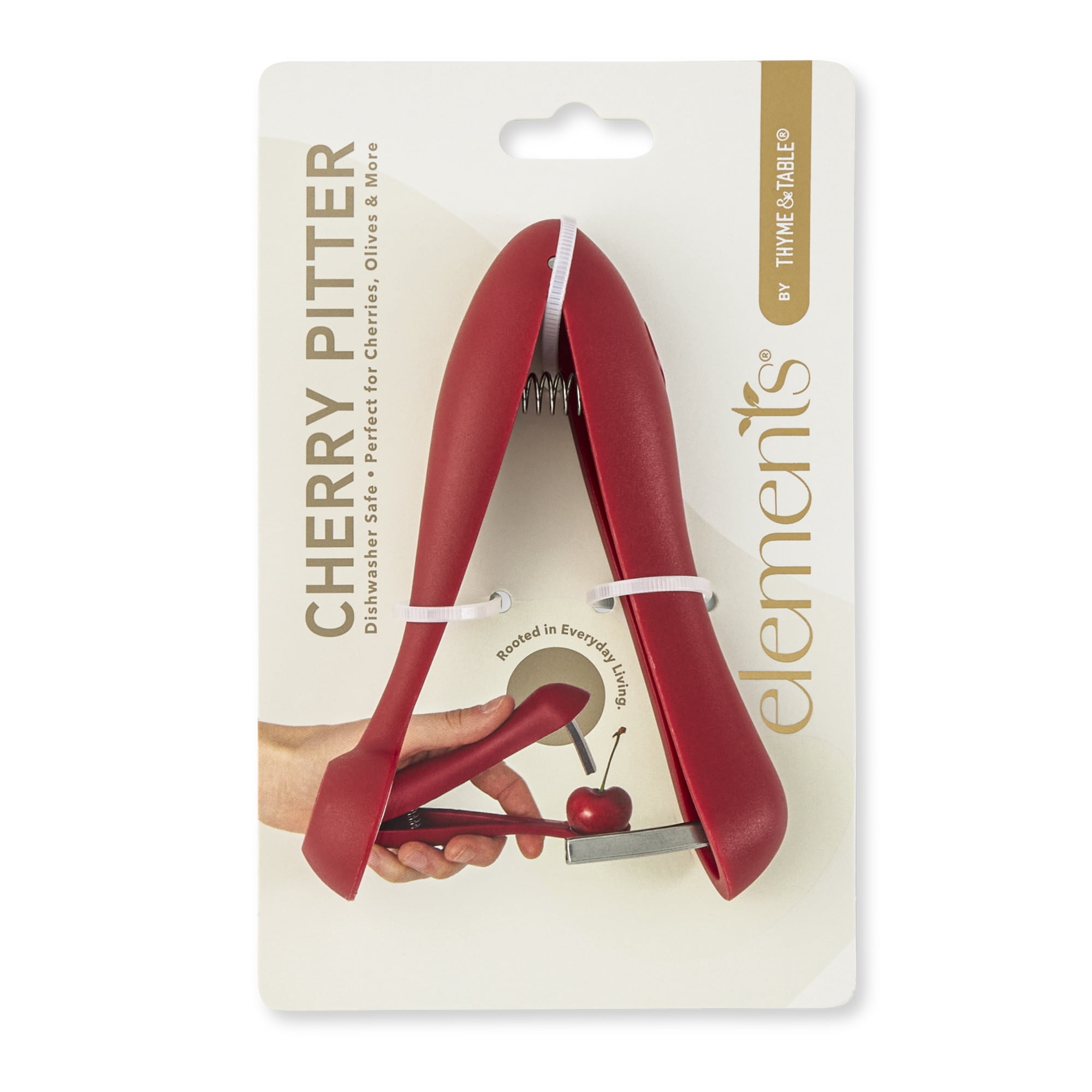 Elements by Thyme & Table Cherry Pitter - Red