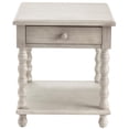 thumbnail image 2 of Pembroke Turned Leg Chalk Grey 1 Drawer End Table, 2 of 4