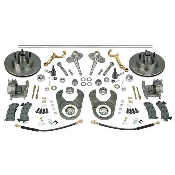 Plain Steering/Brake Kit-Spindles/Dropped Arms-Fits Ford 46 Inch Axle, 5 on 4.75
