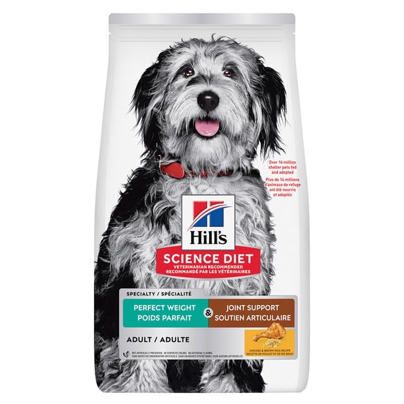 Science Diet, Adult Perfect Weight & Joint Support Chicken Recipe - Dry Dog Food, 1.59 kg