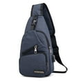 thumbnail image 1 of Sac de Poitrine en Tissu avec Port USB, Tissu Léger et Durable, 6 Poches, Sangle Réglable, pour Randonnée/camping/extérieur, Sans Batterie Externe Incluse, 1 of 6