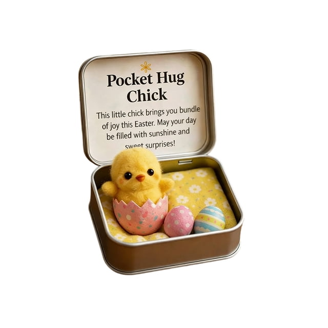 Easter Decorations for Home Pocket Hug Box Plush Rabbit 1 Count