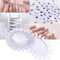 thumbnail image 3 of Nail Polish Display Card, 30pcs Sunflower Design Acrylic Nail Art Color Polish Display Board Practice Tips Nail Art Stand for Salon Home DIY (Transparent), 3 of 8