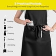thumbnail image 4 of Extra Large Apron for Men Adjustable Bib Aprons with 2 Pockets Cooking Kitchen Women Chef Water & Oil Resistant, 4 of 6