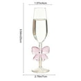 thumbnail image 3 of Gallickan Red Wine Glass, High Borosilicate Glass Bow Design, Footed Champagne Glass, Romantic Glassware for Valentine's Day and Special Occasion, B, 3 of 6