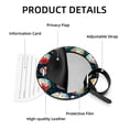thumbnail image 4 of Easter Set of 2pcs PU Leather Round Suitcase Tags with Privacy Cover and Name ID Tag - Ideal for Travel Luggage, Handbags, Backpacks, School Bags, 4 of 6