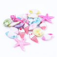 thumbnail image 1 of Craft Style Acrylic Pendants Ocean Theme Mixed Shapes Mixed Color 13~28x9.5~23x4~5mm Hole: 1mm about 1203pcs/500g, 1 of 1