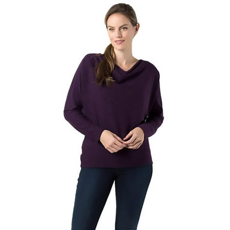 Scrunch Neck Sweater - Annalee + Hope Womens Heathered Cowl Neck Pullover Sweater