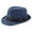Blue, variant on Straw Trilby Fedora Hat for Men-1920s Felt Panama Hat Short Brim Summer Sun Visor Hat with Ribbon